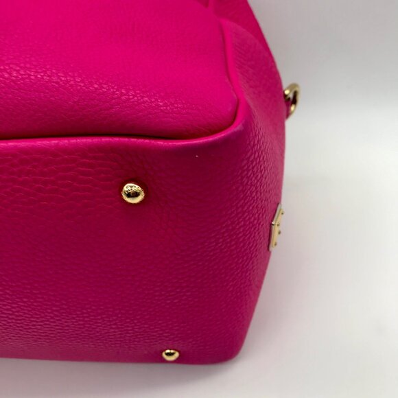 Dolce & Gabbana Pink Pebbled Leather Satchel Bag - Picture 8 of 16